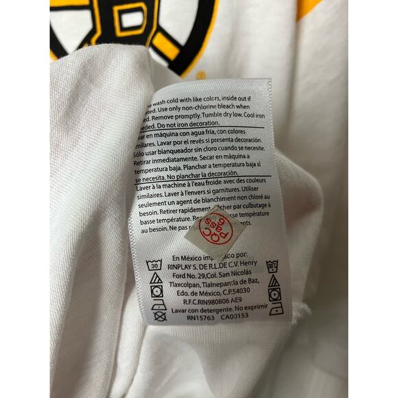 NHL Boston Bruins Women's Half Sleeve White Crew Neck T-Shirt Size Medium - Picture 9 of 9
